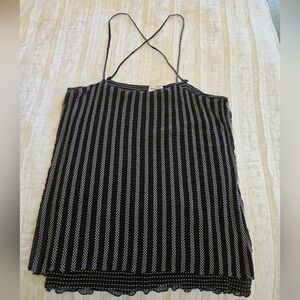 Armani Black and White Striped Women's Top